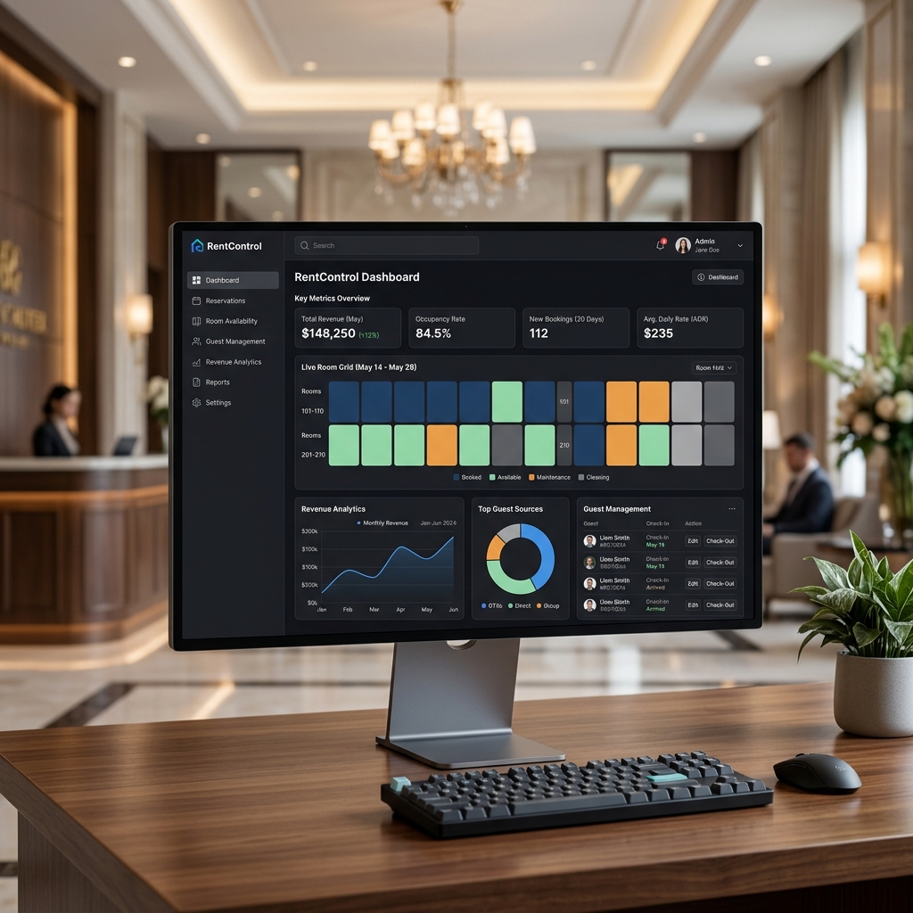RentControl PMS Mockup